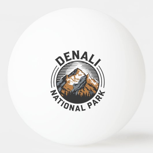 Nationalpark Denali Tischtennisball (Vorderseite)
