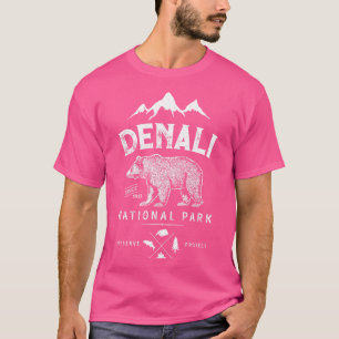 Nationalpark Denali und Erhaltung des Vintagen Bär T-Shirt