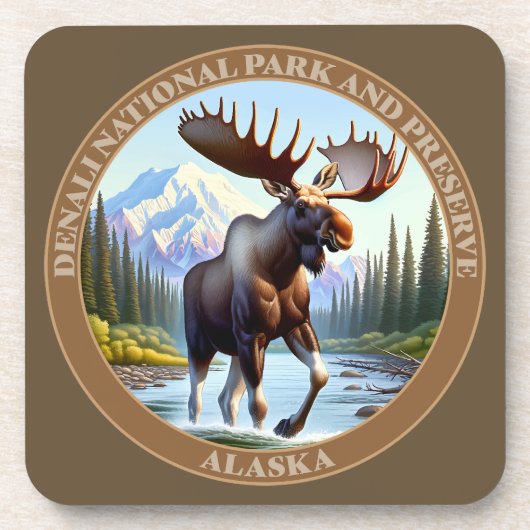 Nationalpark Denali und Reservat Alaska Getränkeuntersetzer (Vorderseite)