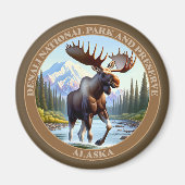Nationalpark Denali und Reservat Alaska Magnet (Vorne)