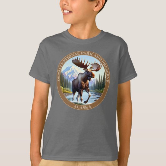 Nationalpark Denali und Reservat Alaska T-Shirt (Vorderseite)