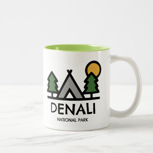 Nationalpark Denali Zweifarbige Tasse (Rechts)