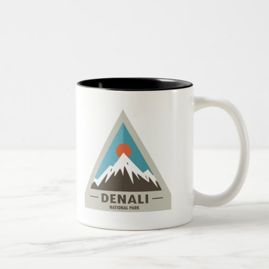 Nationalpark Denali Zweifarbige Tasse (Rechts)