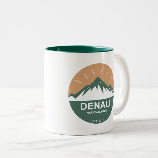 Nationalpark Denali Zweifarbige Tasse (VorderseiteRechts)