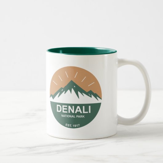 Nationalpark Denali Zweifarbige Tasse (Rechts)