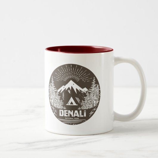 Nationalpark Denali Zweifarbige Tasse (Rechts)