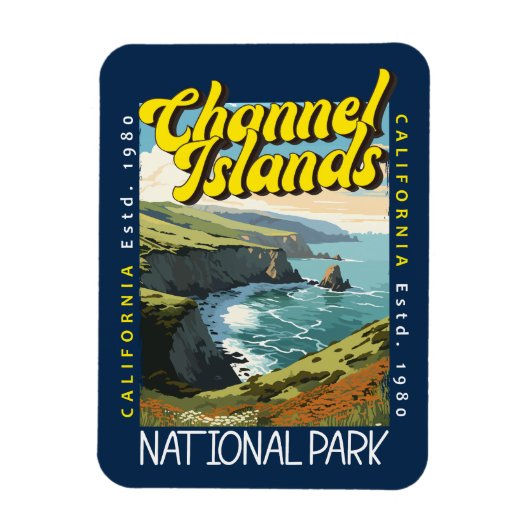 Nationalpark der Kanalinseln in Notlage Magnet (Vertikal)