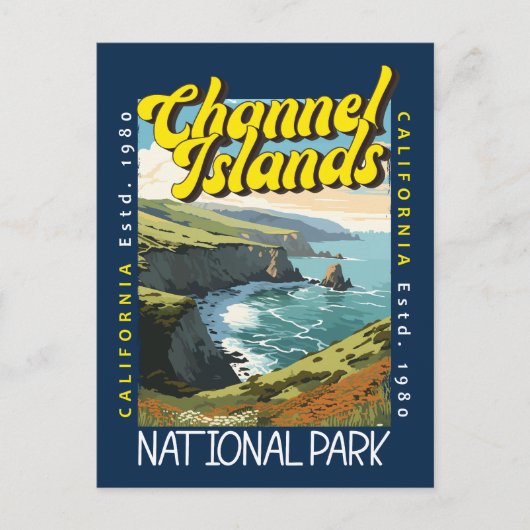 Nationalpark der Kanalinseln in Notlage Postkarte (Vorderseite)