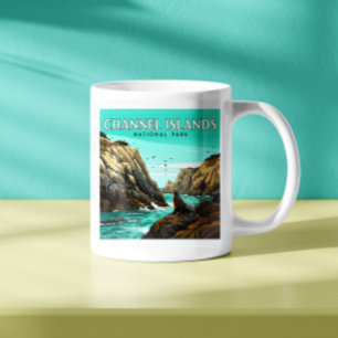 Nationalpark der Vintagen Kanalinseln Kaffeetasse