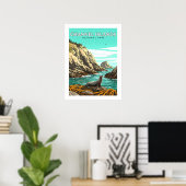 Nationalpark der Vintagen Kanalinseln Poster (Heimbüro)