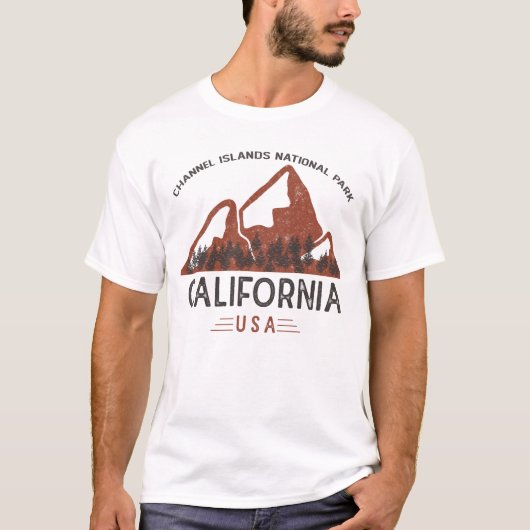 Nationalpark der Vintagen Kanalinseln T-Shirt (Vorderseite)