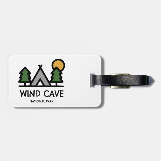 Nationalpark der Windhöhle Gepäckanhänger (Rückseite horizontal)