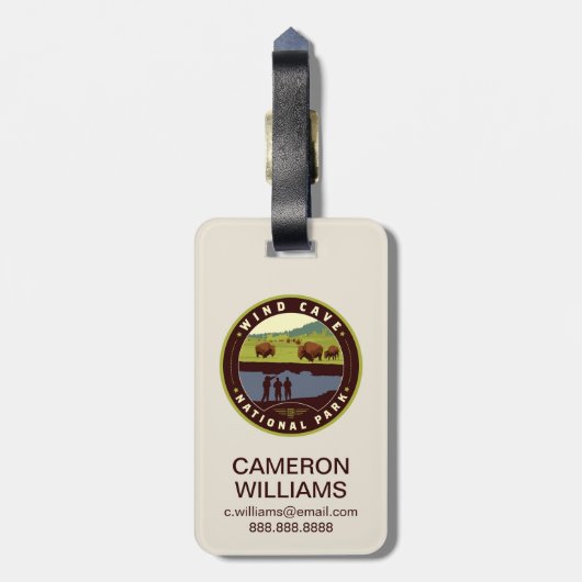 Nationalpark der Windhöhle Gepäckanhänger (Rückseite vertikal)