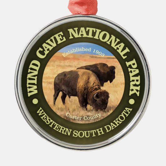 Nationalpark der Windhöhle Ornament Aus Metall (Vorne)