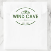 Nationalpark der Windhöhle Ovaler Aufkleber (Tasche)