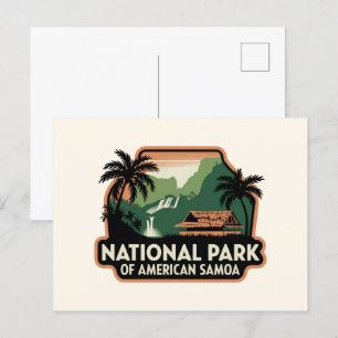 Nationalpark des amerikanischen Emblems von Samoa Postkarte