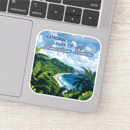 Nationalpark des amerikanischen Samoa Beach Regenw Aufkleber