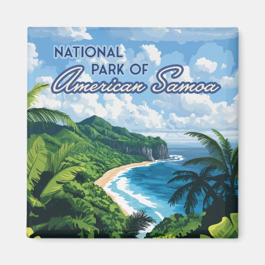 Nationalpark des amerikanischen Samoa Beach Regenw Magnet (Vorne)