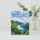 Nationalpark des amerikanischen Samoa Beach Regenw Postkarte (Stehend Vorderseite)