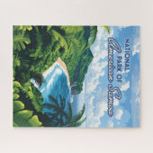 Nationalpark des amerikanischen Samoa Beach Regenw Puzzle (Horizontal)