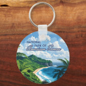 Nationalpark des amerikanischen Samoa Beach Regenw Schlüsselanhänger (Vorderseite)