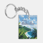 Nationalpark des amerikanischen Samoa Beach Regenw Schlüsselanhänger (Vorderseite links)