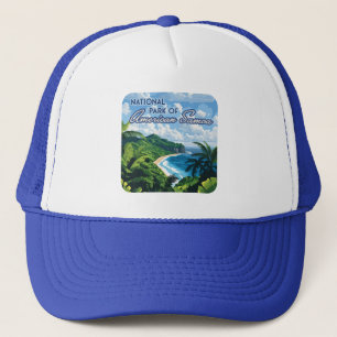 Nationalpark des amerikanischen Samoa Beach Regenw Truckerkappe