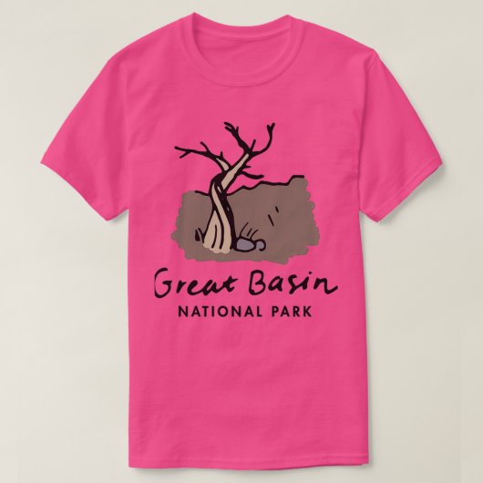 Nationalpark des Großen Beckens Handgezeichnet 3 T-Shirt (Design vorne)