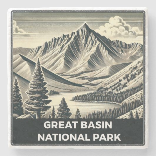 Nationalpark des Großen Beckens Steinuntersetzer (Vorderseite)