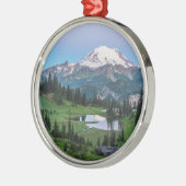 Nationalpark des Mount Rainier Ornament Aus Metall (Links)