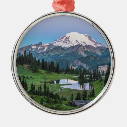 Nationalpark des Mount Rainier Ornament Aus Metall (Vorne)