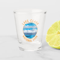 Nationalpark des Sees Clark Retro Distressed Circl