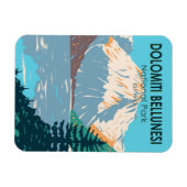 Nationalpark Dolomiti Bellunesi Italien Vintag Magnet (Horizontal)