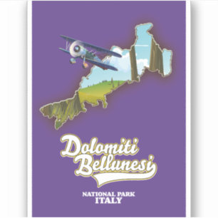 Nationalpark dolomiti bellunesi italy aufkleber