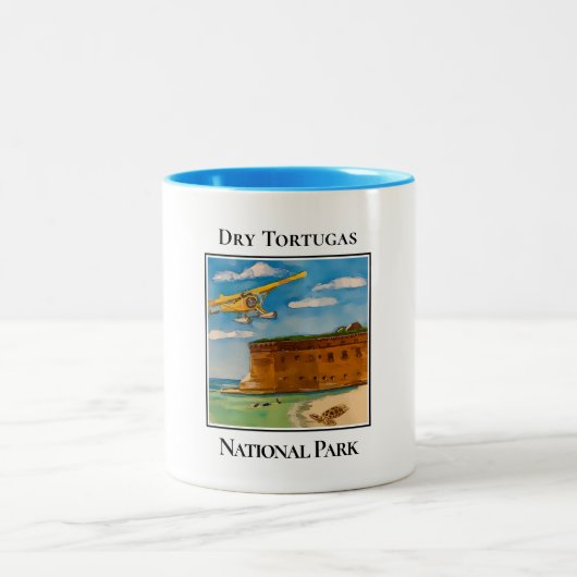Nationalpark Dry Tortugas, Florida Zweifarbige Tasse (Mittel)