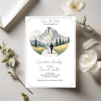 Nationalpark-Einladung, Yosemite Save The Date Einladung