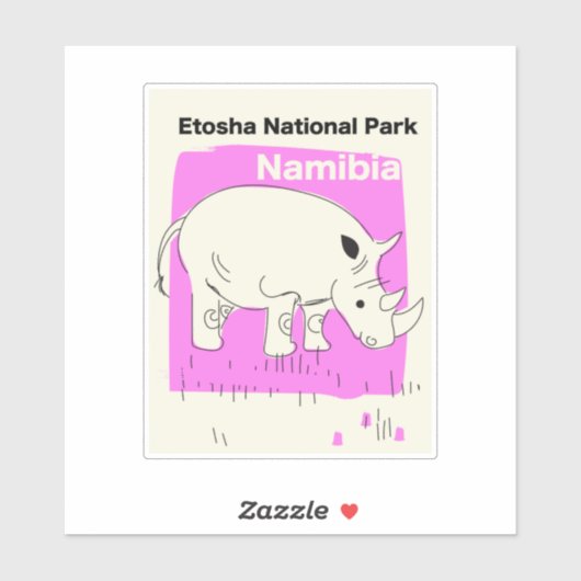 Nationalpark Etosha, Namibia Aufkleber (Blatt)