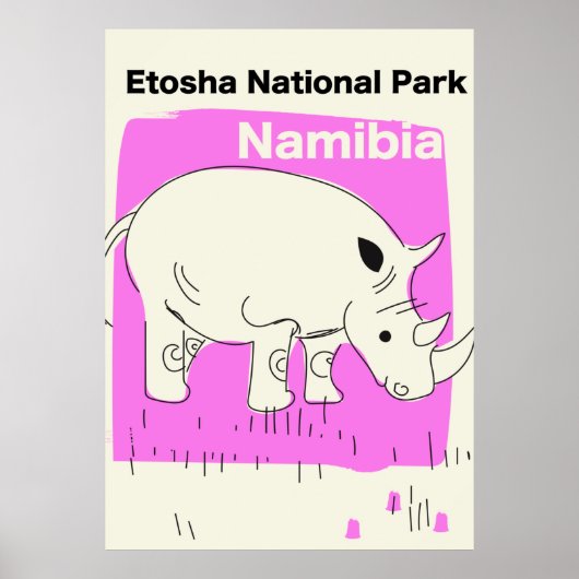 Nationalpark Etosha, Namibia Poster (Vorne)