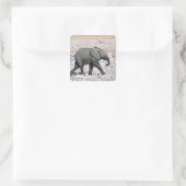 Nationalpark Etosha, Namibia Quadratischer Aufkleber (Tasche)