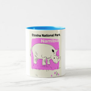 Nationalpark Etosha, Namibia Zweifarbige Tasse