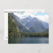 Nationalpark Fiordland, Neuseeland Postkarte (Vorne/Hinten)