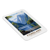 Nationalpark Fiordland Vintag Magnet (Rechte Seite)