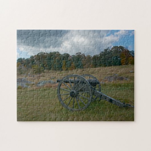 Nationalpark Gettysburg - Fall - Kanone Puzzle (Horizontal)