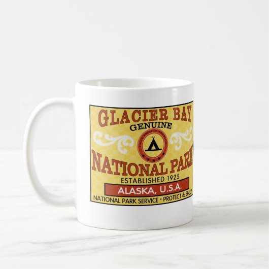 Nationalpark Glacier Bays Kaffeetasse (Links)