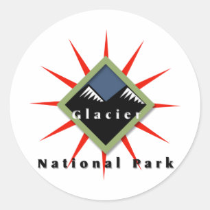 Nationalpark, Glacier Runder Aufkleber