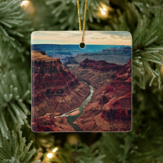 Nationalpark Grand Canyon Arizona, Fluss Colorado Keramikornament (Baum)