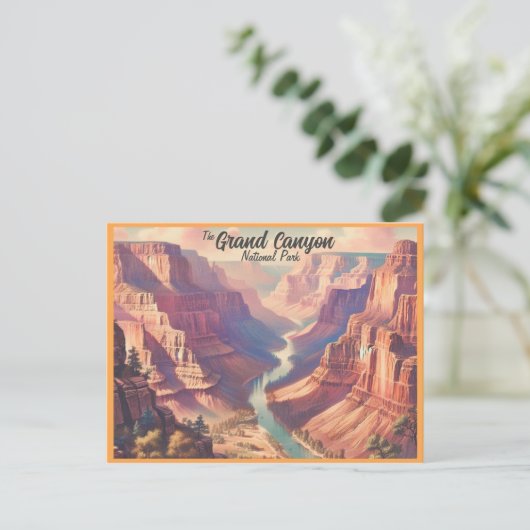 Nationalpark Grand Canyon Vintag Postkarte (Stehend Vorderseite)