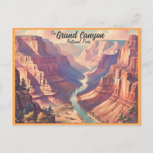 Nationalpark Grand Canyon Vintag Postkarte (Vorderseite)