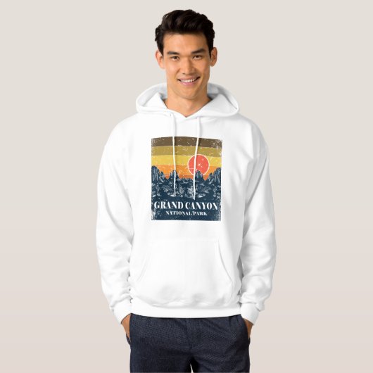 Nationalpark Grand Canyon Vintages Retro Hoodie (Vorne ganz)