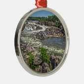 Nationalpark Great Fallss Silbernes Ornament (Rechts)